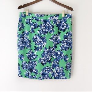 J. Crew Factory The Pencil Skirt Floral Print